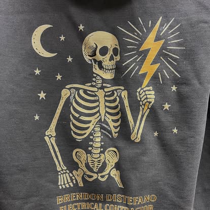 Custom illustrated branded sweatshirt