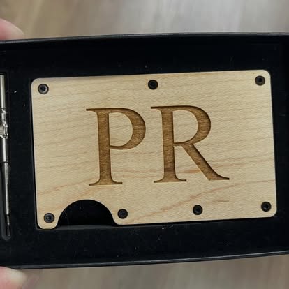 Custom laser-engraved monogram